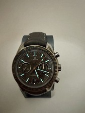OMEGA Speedmaster Grey Side of the Moon Meteorite Chronograph Leather Watch 16