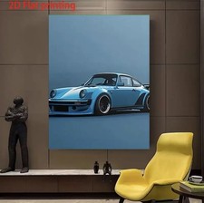 PorscheCarrera 911 Polyester Poster/Banner50x70cm Holzrahm CupRennsport Ikon5910