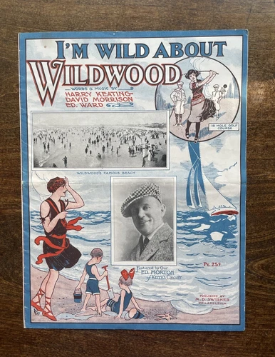 Antique Wildwood NJ Sheet Music 1922 I’m Wild About Wildwood