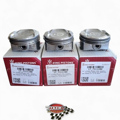 3X 75.50MM KING PISTON FOR Citroen Peugeot C3 DS3 208 308 1.2 Vti EB2 HMP HMZ