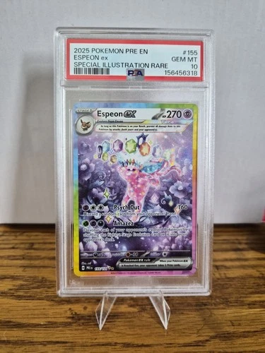 Pokemon 2025 Espeon ex 155/131 SIR Prismatic Evolutions GEM MINT PSA 10