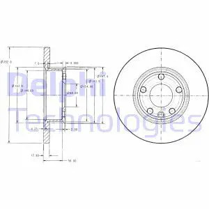Delphi Disque De Frein Bg2898 Volkswagen - Image 2