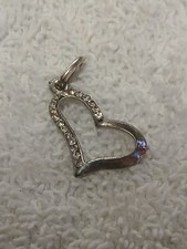 Stylish Silvertone Heart Pendant