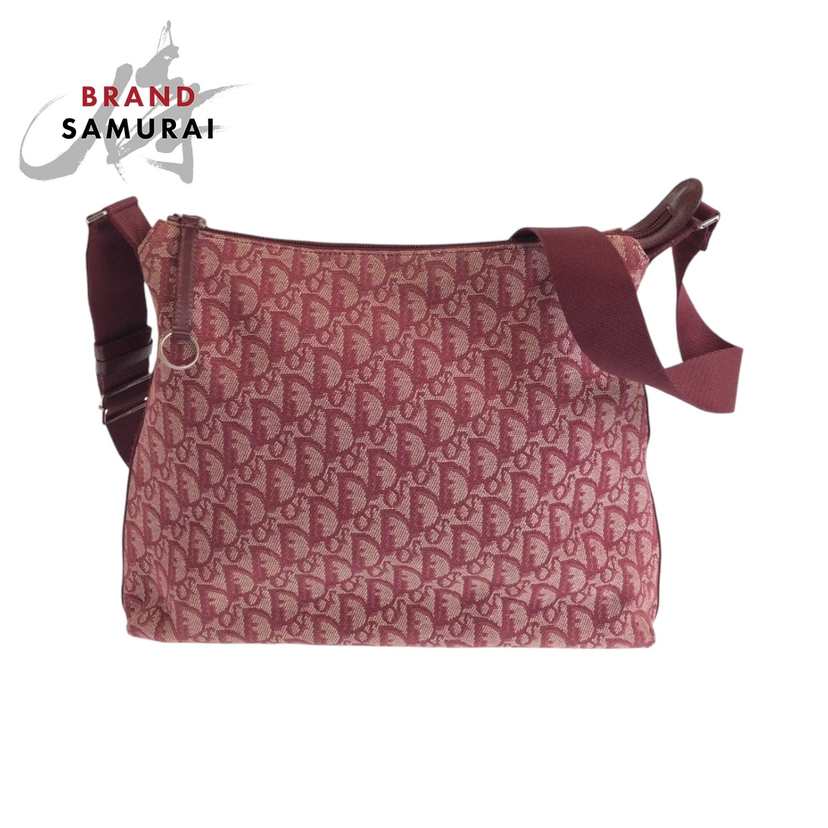 Sac bandoulière Dior vintage trotteur rouge argent quincaillerie toile O1RU0044 messenge