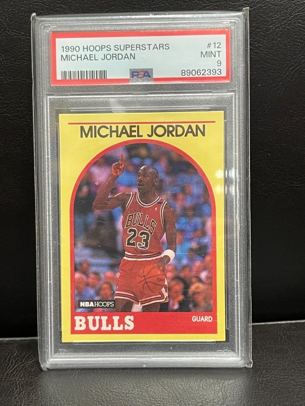 1989-90 Michael Jordan NBA Hoops Superstars #12 Graded MINT PSA 9 Great color!🔥