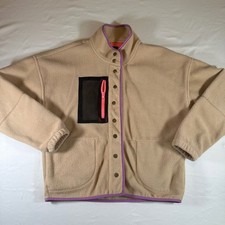 Wild Fable Sherpa Teddy Fleece Jacket Button Up Size XS Oversized Cozycore Prep