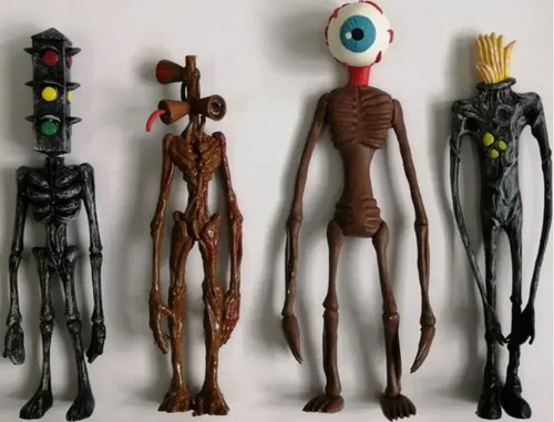 4 Teile/Set Sirenenkopf Action Figuren Spielzeug 20 cm Sirenenkopf Figur Horror Modell - Bild 4 von 24