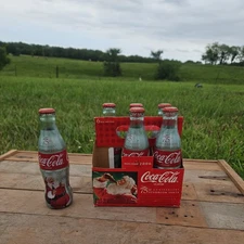 6 Pack 2006 Coca-Cola 75TH Anniversary Sundblom Santa Christmas Bottles Wrapped