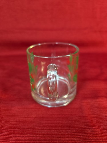 6 Libby Holly Berry Kaffeetassen/Tassen mit Griffen Vintage 3" Durchmesser, 3" hoch - Bild 4 von 8