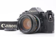 [Near MINT]  Canon A-1 Black Film Camera FD 50mm F1.4 S.S.C. Lens From JAPAN