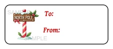 30 Christmas gift tag stickers labels North Pole