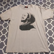 Vintage Zion Rootswear Bob Marley Graphic T-shirt Men Medium Gray Short Sleeve