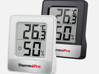 Thermopro TP49 2 StüCk Thermo-Hygrometer Digital Raumthermometer Schwarz+Weiß