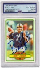 Bert Jones Signed Colts 1980 Topps Football Card #45 - (PSA Encapsulated)