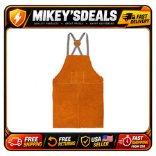 Heavy Duty Leather Apron for Men - Welding, Blacksmithing Gear, 23x35