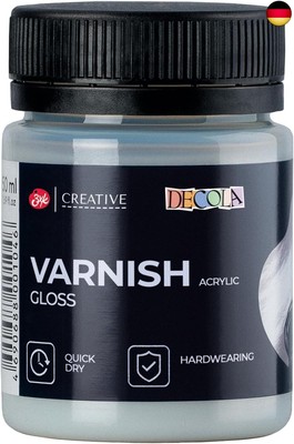 Decola - Acryl Lack Glänzend - 50 ml Glanzlack für Acrylfarben - Schützt Ihre Ku