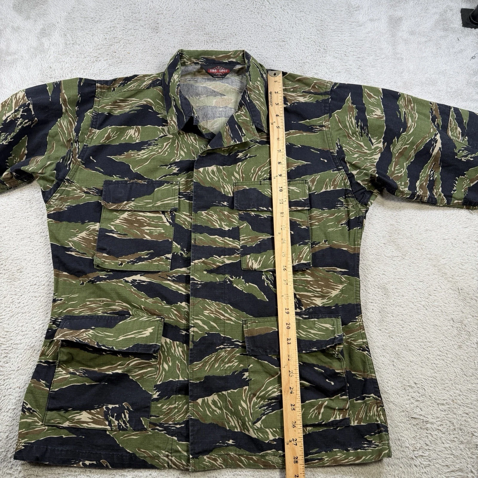 Vintage Tru-Spec Jacket Mens Medium Tiger Stripe Camo Regular Military BDU - product detail image 6