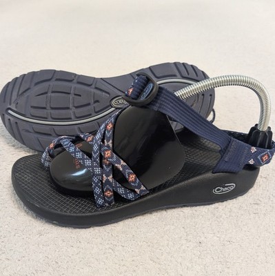 Chacos J105990 Sandals Women 1 Blue/Orange Strappy Outdoor Toe Loop Water Hiking