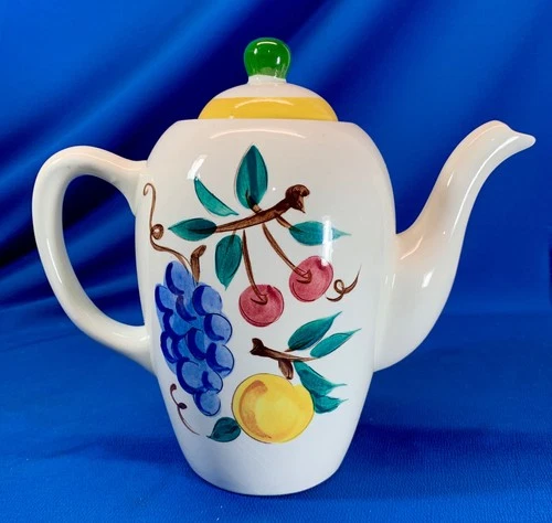 STANGL POTTERY 10"H COFFEEPOT FRUIT PATTERN