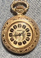 Vintage ILONA Pendant/Pocket Watch Gold-Tone Swiss Movement