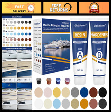 Fiberglass Boat Repair Kit - Gel Coat Color Match, Epoxy Filler for Holes  Crac