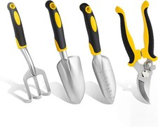 Garden Tool Set 4-Piece,Heavy Duty Aluminum Gardening Tools,Rust-Proof Gardening