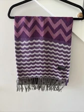 Pashmina Scarf Wrap NWOT Purple Pink White Large