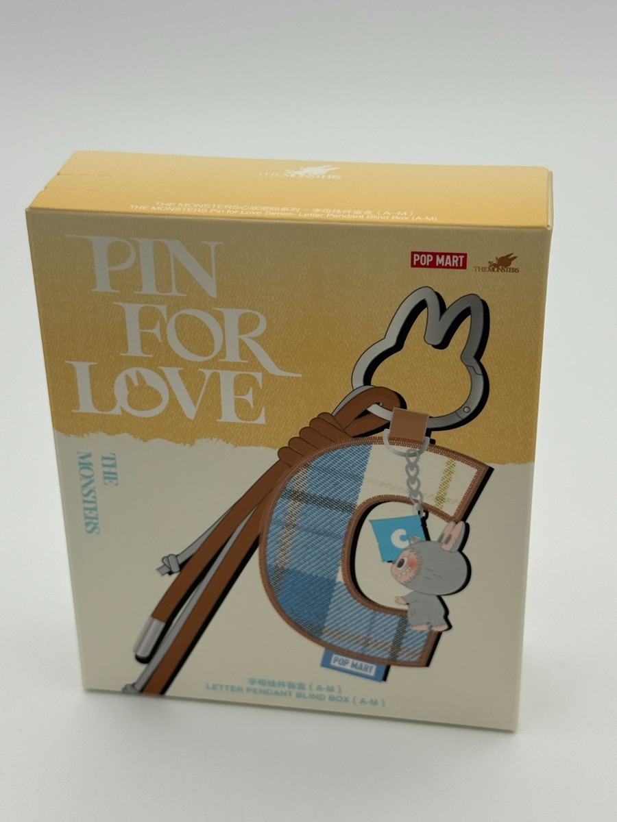 PICK YOUR LETTER! LABUBU Pin For Love Letter Pendant (A-M