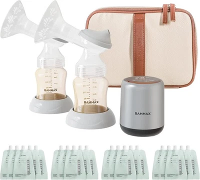 BELLA Double Breast Pump By Bammax Pocket Electric Silicone Daily Use Travel Portable