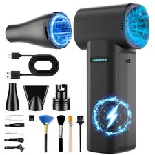 Electric Air Duster, max 1.1lbs Wind Force Brushless Motor, Super Power Compr...