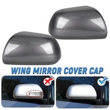 Left & Right Wing Rearview Mirror Cover Cap Gray For Toyota Sienna 2011-2020