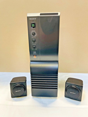 SONY SRS-D3K Active Speaker System  SRS-D3 + SRS-003 Vintage 80er