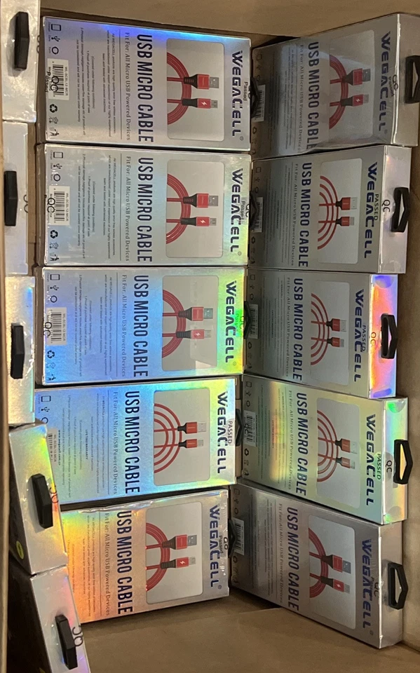 New 5ft WegaCell USB Micro Cable, Fast Charge, Anti Knotted, Each Sold Separate - Image 2 of 3