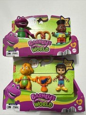 Fisher Price Barney  s World Barneys Friends: Barney  B.J Figures Set of 2-New 