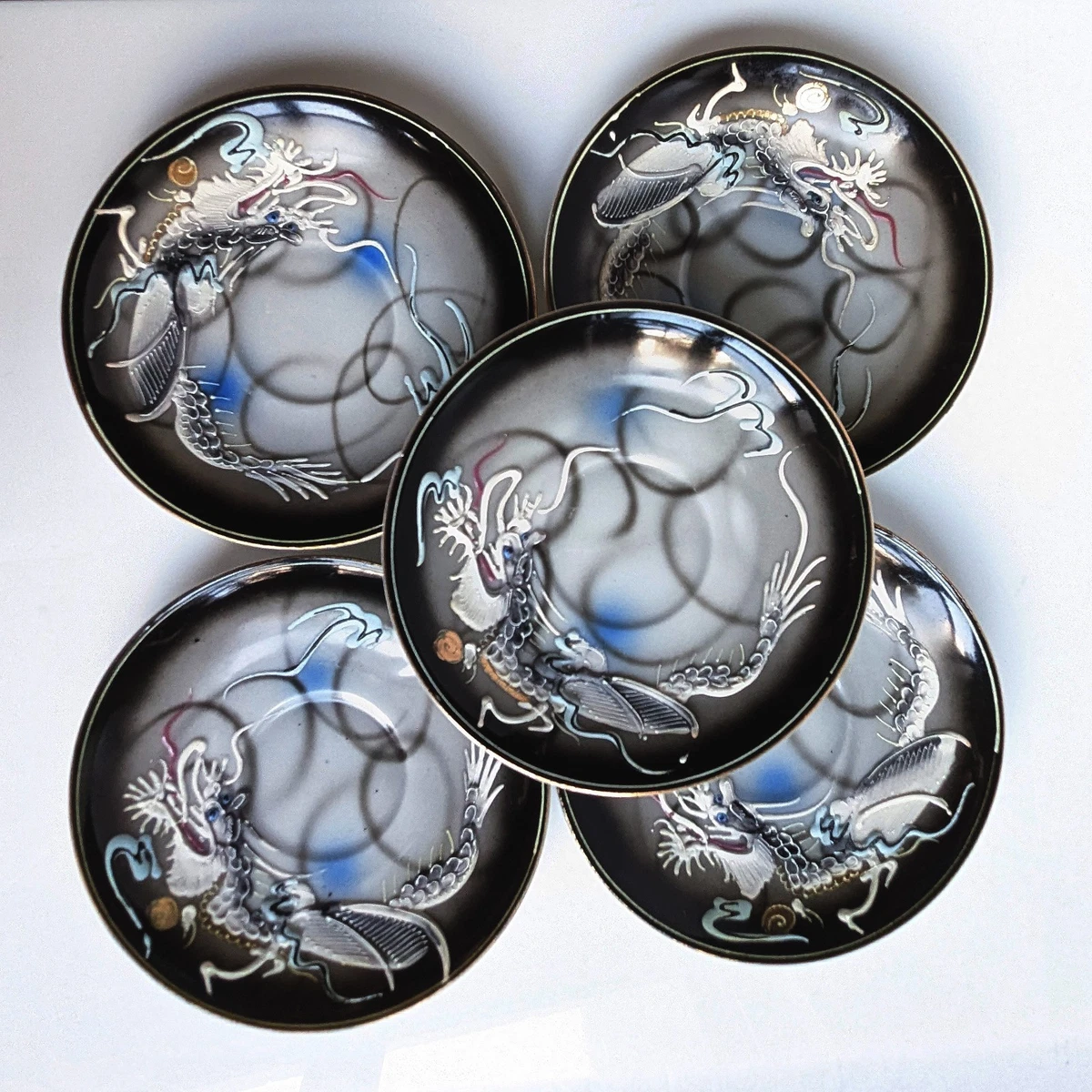 Dragonware In Antique Ceramic & Porcelain Cups & Saucers for sale
