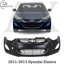 Front Bumper Cover Fascia & Grille Assembly For 2011-2013 Hyundai Elantra