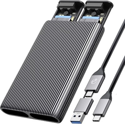 ORICO M.2 Dual slot NVMe Case USB3.2 Gen2 10Gbps, M.2 Type-C Docking Station US