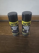 2x Raptor 1K Pro Universal Truck Touch Up Paint Spray 10oz UP4903 Black 