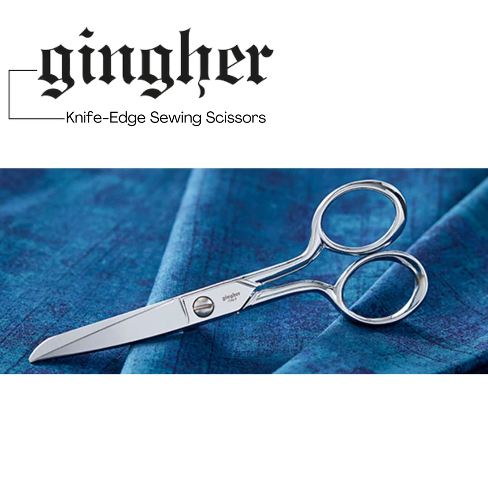 Tijeras de Coser Gingher 5" - Hojas de Borde de Cuchillo, Duraderas, Tijeras Artesanales Foto 3 de 4