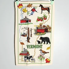 Vermont Souvenir  100% Cotton Kitchen Towel Harry W. Smith Paine Products Inc