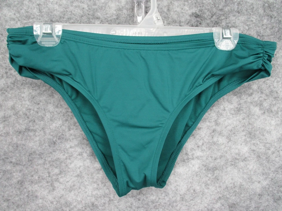 Shade & Shore Womens Swimwear Medium Bikini Tankini Bottoms Green Stretch Summer - Image 3 of 4