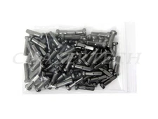 MTB Road BMX Bike 7075 Alloy Spoke Nipples 2.0mm 14G 5/8" 72 Pcs Metal Gray