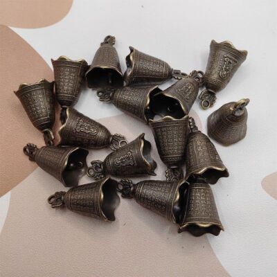 15PCS Alloy Metal Guanyin Bell Small Bell Pendant Decorative Door Pendant Bronze