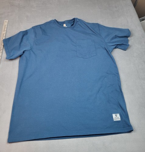 Rugged Element Shirt Mens L Blue Crew Neck Lightweight Outdoor Soft Comfort