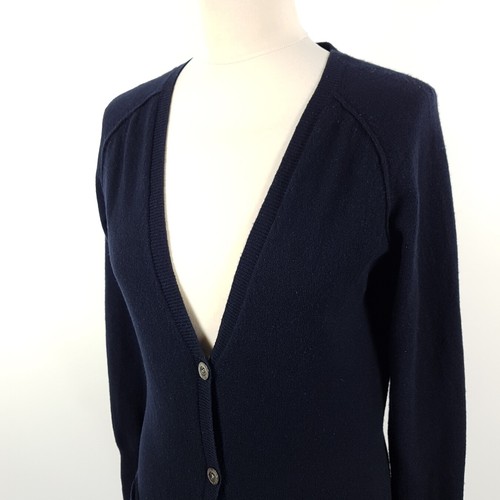 FTC Cashmere Strickjacke Damen M Blau Lang 100% Kaschmir Jacke - Bild 2 von 7