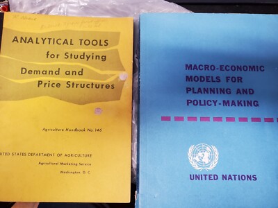 2 Vtg books Analytical tools RE Demand & price structures, MacroEconomic Models