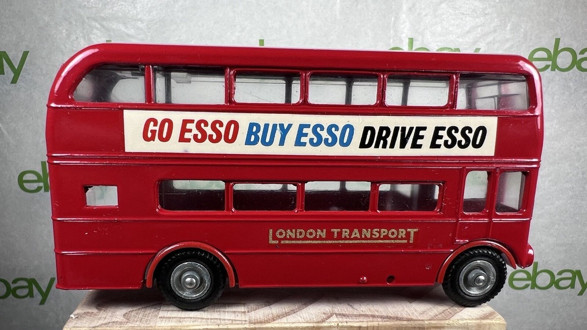 Vintage Budgie Toys 236 Routemaster Double Decker bus 'GO ESSO BUY