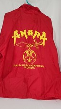 VTG 1991 Hartwell Shriners Windbreaker Jacket Red Sz XL USA Made Vintage