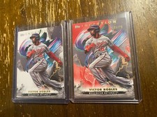 2023 Topps Inception Victor Robles #2 Red Parallel /75 - Nationals + Base Cards