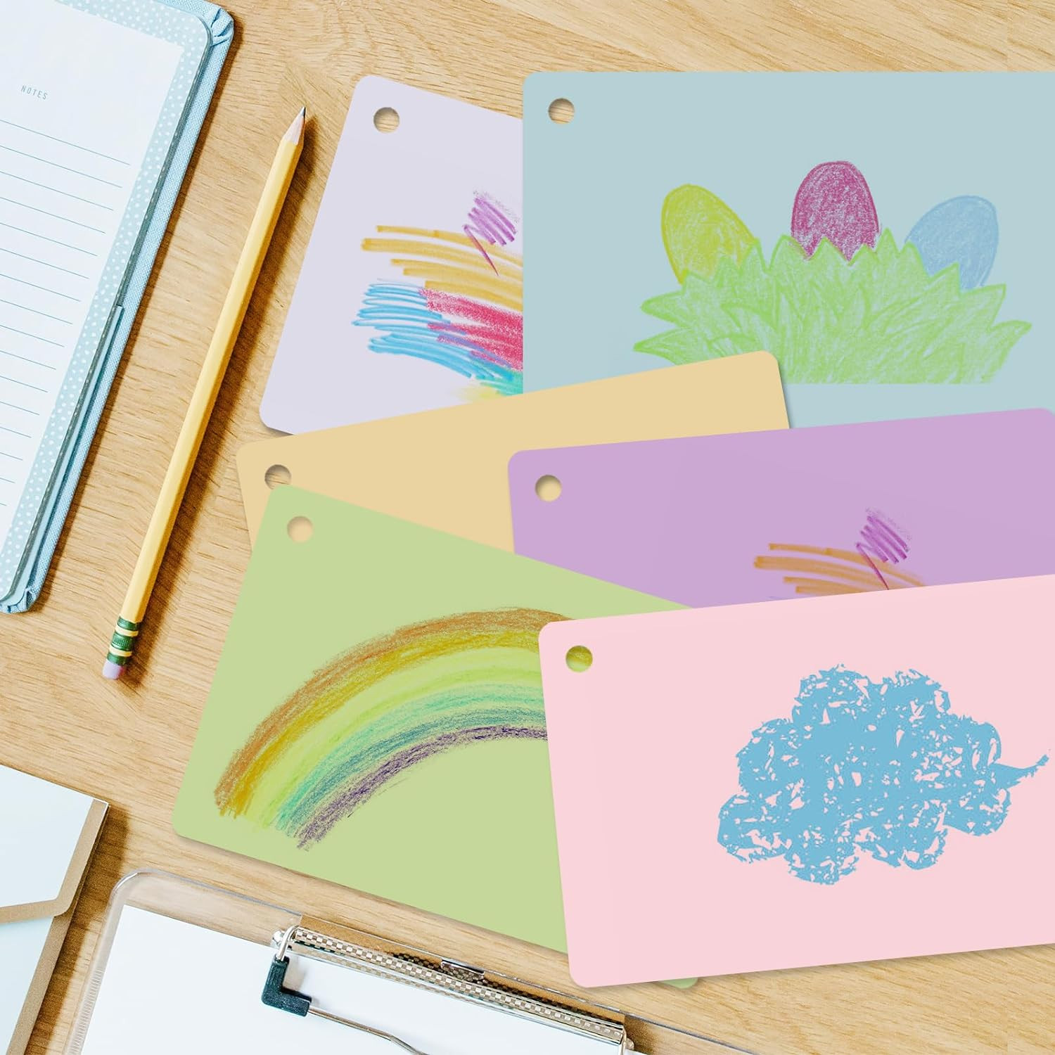 Paquete de 6 tarjetas de índice en blanco de 4 x 6 pulgadas, 360 piezas de color